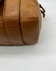 Michael Kors Brown Pebbled Leather Fulton Shoulder Bag
