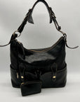 Dooney & Bourke Black Florentine Leather Small Lucy Hobo Bag