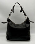 Dooney & Bourke Black Florentine Leather Small Lucy Hobo Bag