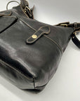 Dooney & Bourke Black Florentine Leather Small Lucy Hobo Bag
