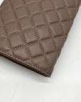 Badgley Mischka Taupe Diamond Quilted Crossbody Bag