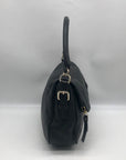 Kate Spade Black Pebbled Leather Cobble Hill Devin Satchel Bag