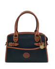 Dooney & Bourke Black & Brown Vintage Buckle Convertible Satchel Bag