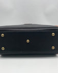 Dooney & Bourke Black & Brown Vintage Buckle Convertible Satchel Bag