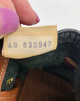 Dooney & Bourke Black & Brown Vintage Buckle Convertible Satchel Bag
