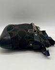 Coach Signature Black Chain Convertible Crossbody Bag