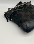 Coach Signature Black Chain Convertible Crossbody Bag