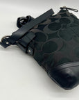 Coach Signature Black Chain Convertible Crossbody Bag
