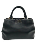 Michael Kors Black Pebbled Leather Florence Convertible Satchel