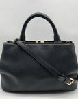 Michael Kors Black Pebbled Leather Florence Convertible Satchel