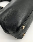 Michael Kors Black Pebbled Leather Florence Convertible Satchel