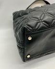 Kate Spade Black Leather Astor Court Elena Quilted Shoulder Bag