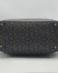 Calvin Klein Black & Light Gray Monogram Chain Link Tote Bag