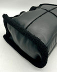 Like Dreams Black Everyday Faux Leather Sherpa Tote Bag