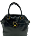Elliott Lucca Black Leather Satchel Bag