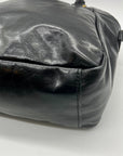 Elliott Lucca Black Leather Satchel Bag