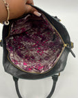 Elliott Lucca Black Leather Satchel Bag
