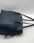 Michael Kors Dark Blue Saffiano Leather Tote Bag