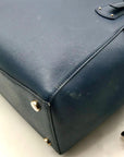 Michael Kors Dark Blue Saffiano Leather Tote Bag