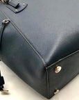Michael Kors Dark Blue Saffiano Leather Tote Bag