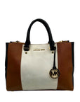 Michael Kors Large Leather Tri-Color Sutton Tote Bag