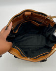 Michael Kors Large Leather Tri-Color Sutton Tote Bag