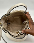 Nine West Beige Faux Leather Kenji Mini Tote Crossbody