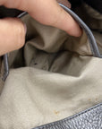 Tory Burch Metallic Leather Silver Shoulder Bag