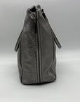 Tory Burch Metallic Leather Silver Shoulder Bag