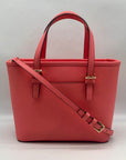 Michael Kors Blush Pink Saffiano Convertible Jet Set Tote