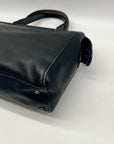 Coach Black Leather Satchel Tote Bag 9182