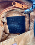 Brighton Brown Croc-Embossed Organizer Shoulder Bag