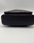 Brighton Brown Croc-Embossed Organizer Shoulder Bag