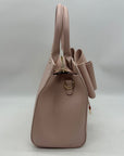 Grossi Pink Faux Leather Poppy Bowtie Top Handle Satchel Bag