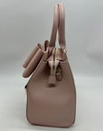 Grossi Pink Faux Leather Poppy Bowtie Top Handle Satchel Bag