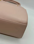 Grossi Pink Faux Leather Poppy Bowtie Top Handle Satchel Bag