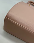 Grossi Pink Faux Leather Poppy Bowtie Top Handle Satchel Bag