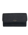 Kate Spade Black Glitter Fabric Medium Flap Phone Wristlet