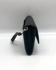Kate Spade Black Glitter Fabric Medium Flap Phone Wristlet