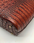 Brahmin Brown Melbourne Croc Embossed Leather Asher Tote Bag