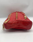 Rebecca Minkoff Red Pebbled leather Mini 5-Zip Crossbody Bag