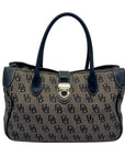Dooney & Bourke Black and Grey Signature Canvas Tote Bag