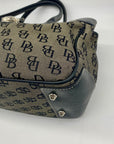 Dooney & Bourke Black and Grey Signature Canvas Tote Bag