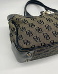 Dooney & Bourke Black and Grey Signature Canvas Tote Bag
