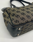 Dooney & Bourke Black and Grey Signature Canvas Tote Bag