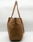 Michael Kors Camel Pebbled Leather Mae Reversible Tote Bag