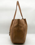 Michael Kors Camel Pebbled Leather Mae Reversible Tote Bag