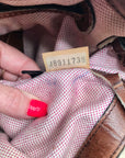 Dooney & Bourke Brown Tortoise Embossed Chiara Drawstring Satchel