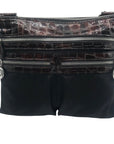 Brighton Black & Brown Croc Embossed Patent Leather Go Go Crossbody Bag
