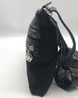 Brighton Black & Brown Croc Embossed Patent Leather Go Go Crossbody Bag